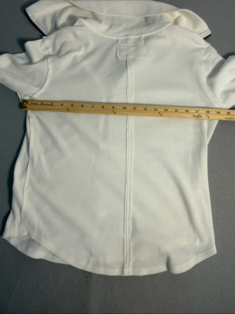 We The Free White Half-Zip Pullover with Brown Trim - Picture 9 of 12